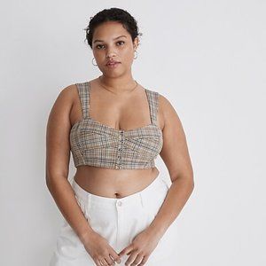 Size 12 NWT Madewell Gingham Seersucker Sweetheart Bralette